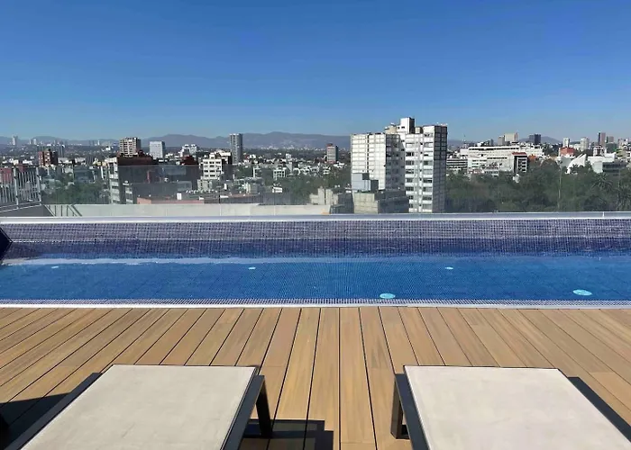 Roma-condesa - Alberca Rooftop + Gym - 2br Vistas Mexico City